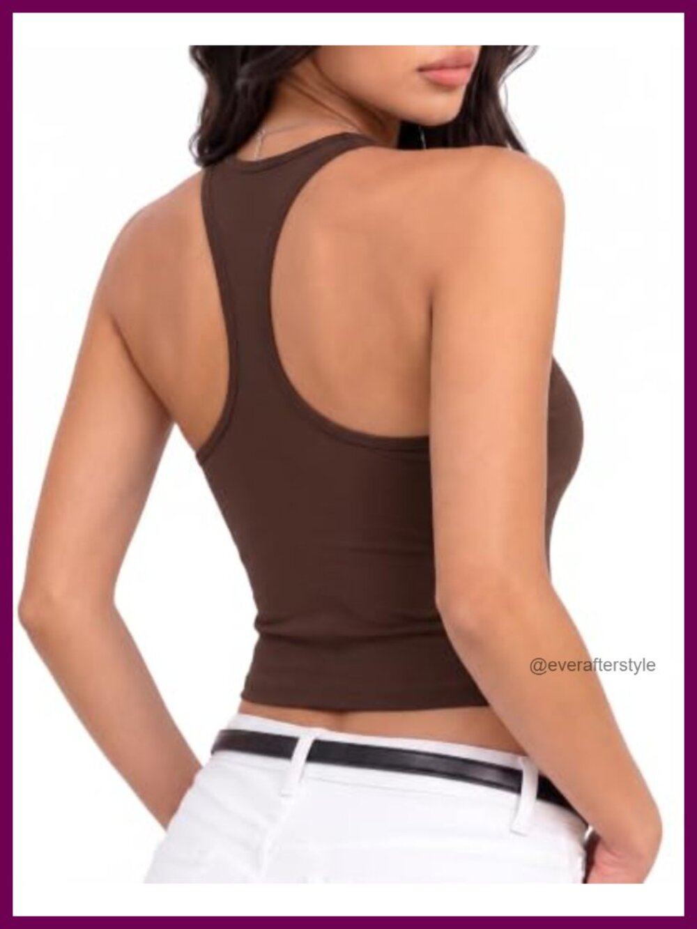 Built in Bra Tank Top Women Square Neck Racerback Spaghetti Strap